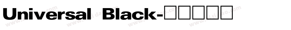 Universal Black字体转换